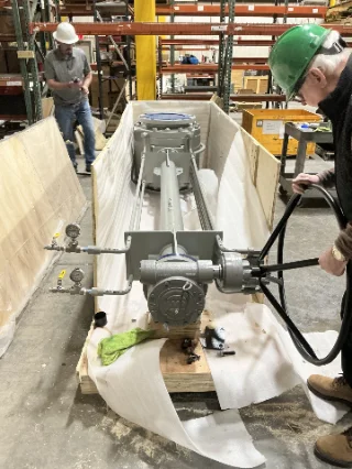 Fracking water supply pipeline installation